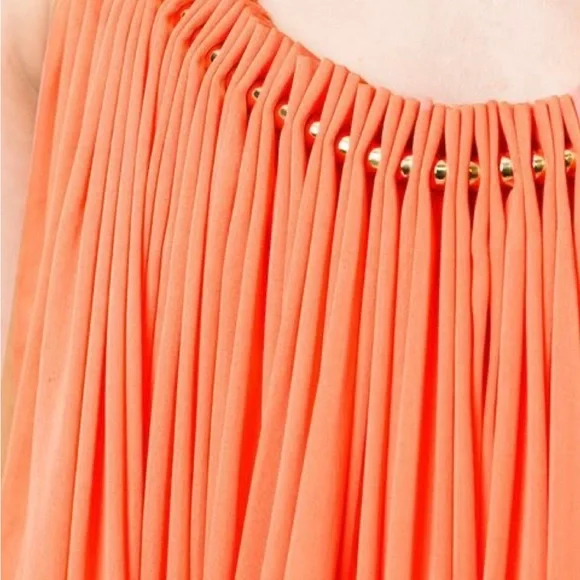 Stella McCartney Silk Dress Gown orange vibes Oscar - Picture 7 of 7